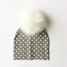Load image into Gallery viewer, Luxury Modern Baby Hat Cotton Printing Hat With Pompon For Girls Autumn Winter Boys Caps Children Bonnet For Kids
