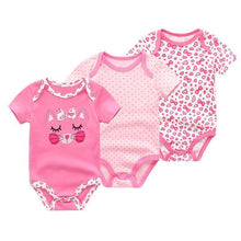 Load image into Gallery viewer, 3PCS/Set Modern Fashion Baby Clothes Bodysuits Baby Clothes Unicorn Clothing Unisex 0-12M Baby Bodysuits Romper and Jumpsuit Set For Kids and Baby
