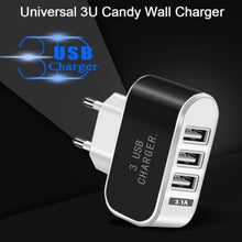 Load image into Gallery viewer, 3 Ports USB Charger 5V 2A USB Wall Power Adapter EU Charger Quick Charging Ideal Phone Charger
