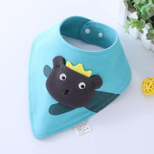 Load image into Gallery viewer, Baby Bibs Waterproof Triangle Cotton Cartoon Child  Dribble Bibs Newborn Absorbent Cloth Bib for Kids in Cat Design
