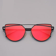 Load image into Gallery viewer, NEW  Stevvex Designer Cat eye Sunglasses For Women and Ladies in Vintage Metal Reflective Glasse Mirror Retro Oculos De Sol Gafas Style With UV 400 Protection
