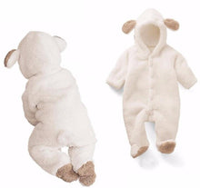 Load image into Gallery viewer, Newborn Winter Bear Baby Animal Coral Fleece Warm Romper Winter Costume Rompers Jumpsuit for Baby Boys/Girls
