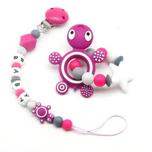 Load image into Gallery viewer, Modern Handmade Pacifier Clips Holder Chain Teething Silicone Pacifier Chains Holder For Baby For Pacifier
