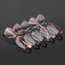 Load image into Gallery viewer, Reven Jate Half Rimless Eyeglasses Frame Optical Prescription Semi-Rim Glasses Spectacle Frame For Women's Eyewear Female
