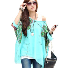 Load image into Gallery viewer, Summer Dress New Arrival 2018 Flower Print Bohemian Dress Plus Size 4XL 5XL 6XL European Style Women's Casual Chiffon Dresses

