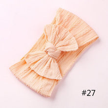 Load image into Gallery viewer, Modern Braid Nylon Bow Knot Solid Wide Nylon Headbands Turban Baby Girls Head Wrap For Girls
