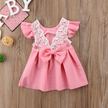 将图片加载到图库查看器，Luxury Modern Elegant Baby Girl Tops Bow Dresses Lace Ball Gown Tutu Party Dress Sundress Baby Girls Princess Clothing Style
