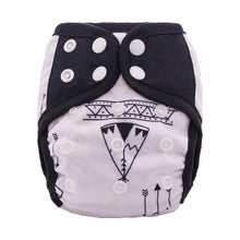 Load image into Gallery viewer, Newborn Pocket Diaper Cloth Diapers Bamboo Charcoal Inner Waterproof PUL Outer Double Gussets Nappies for Baby
