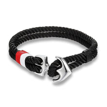 将图片加载到图库查看器，High Quality Anchor Bracelets  Charm Nautical Survival Rope Chain Paracord Bracelet Male Wrap Metal Sport Hooks For Men
