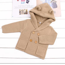 Load image into Gallery viewer, Knitting Cardigan Warm Long Sleeve Hooded Sweaters for Newborn Infant
