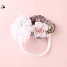 将图片加载到图库查看器，Modern Fashion Floral Headband Newborn Baby Elastic Hairbands Pearl Fresh Style Bow Knot For Girls
