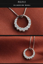 Load image into Gallery viewer, Hot Sale Promotion New Shiny Zircon Crystal Circle 925 Sterling Silver Women's Pendant Necklaces Jewelry Gift
