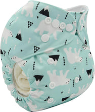 将图片加载到图库查看器，Baby Pocket Cloth Diaper Nappy Reusable Adjustable Washable No Inserts Nappie For Baby In Modern Printed Style
