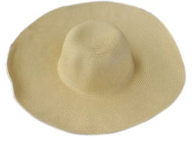 Load image into Gallery viewer, LNPBD hot 2017 Women's white hat summer black oversized sunbonnet beach cap women's strawhat sun hat summer hat
