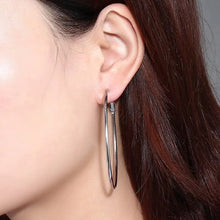 Load image into Gallery viewer, Meaeguet Stainless Steel Elegant Women's Exaggerated Big Circle Hoop Earrings Simple Loop Earring Jewelry Brinco
