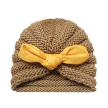 Load image into Gallery viewer, Handmade Knitted Winter Baby Hat for Girls Candy Color Enfant Baby Beanie Turban Hats Newborn Baby Cap
