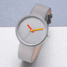 将图片加载到图库查看器，Modern Women Watch Gray Contrast Quartz Watch For Watch  Lovers Unisex Casual Modern Style

