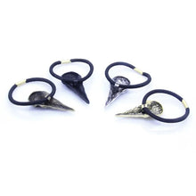 Load image into Gallery viewer, Punk Gothic Metal Crow Skull Hairband Pony Tail Holder Elastic Hair Rope Tie Headwear Women's Accessories
