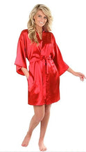 将图片加载到图库查看器，New Black Chinese Women's Faux Silk Robe Bath Gown Hot Sale Kimono Yukata Bathrobe Solid Color Sleepwear S M L XL XXL NB032
