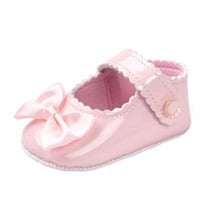 将图片加载到图库查看器，Red Princess Baby Girl Shoes Newborns Butterfly-knot PU Leather Shoes Infants Crib Soft Fashion Footwear Shoes
