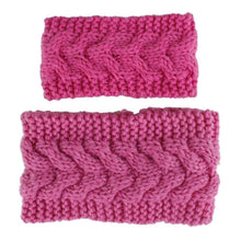Load image into Gallery viewer, HandmadeKnit Wool Hairband for Mother &amp; Daughter Headband Knit Flower Hairband Ear Warmer Headwrap
