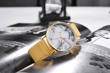 Load image into Gallery viewer, Fashion Rose Gold Mesh Band Creative Marble Female Wrist Watch Luxury Women Quartz Watches Gifts  For Women and Girls
