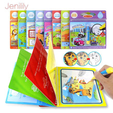 Load image into Gallery viewer, Reusable Magic Water Drawing Book With Pen Coloring Painting Book Drawing Board Juguetes Education Learning Toys for Children

