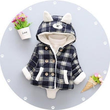Load image into Gallery viewer, Luxury Newborn Children Plus Cute Hooded Cotton Jacket  Infant Clothing for Baby Girls In Elegant Colorful Design  For Winter
