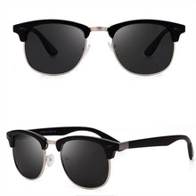将图片加载到图库查看器，Popular Retro New Polarized Men's Sunglasses UV400 Square Half Metal Frame  Ladies Sunglasses Brand Design Glasses Driving Sunglasses
