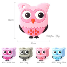 将图片加载到图库查看器，Owl Silicone Teethers Food Grade For Baby Teething  Silicone Beads Teething Toddler Toys For Kids

