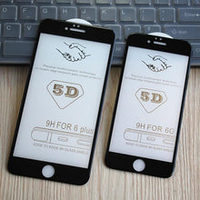 将图片加载到图库查看器，5D Screen Protector for iPhone6 6S 7 8 Plus X Edge Full Cover Film for iPhone 14 13 12 mini 11 Pro Max XR XS Tempered Glass Film Curved Edge Full Glue Screen Protector For iPhone
