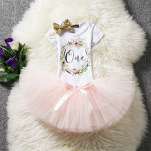 将图片加载到图库查看器，Baby First Birthday Outfits Tutu Tulle for 1 Year Party Fluffy Pink Communion Toddler Christening Gown Dresses For Girls
