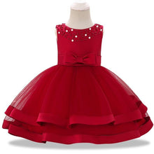 将图片加载到图库查看器，Luxury Modern Designer Toddler Baby Girl Infant Princess Lace Tutu Dress Baby Girl Wedding Dress Kids Party Dress
