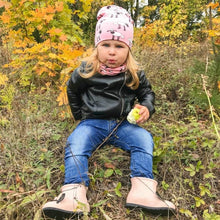 将图片加载到图库查看器，Modern Children Girls Cartoon Sheep Printing Cotton Hat and Scarf Animal Pattern Kids Caps Baby Beanie
