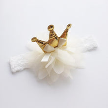将图片加载到图库查看器，New Pink And Beige Crown Flowers Hairbands Girls Headbands Elastic Hair Band Kids Hair Accessories For Baby Girls
