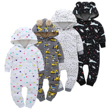 Load image into Gallery viewer, Modern Colorful Interesting Newborn Baby Unisex Warm Clothing Long Sleeved Cotton Romper For Kids
