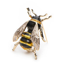 Load image into Gallery viewer, Wuli&amp;Baby Enamel Bumblebee Brooches Men Women's Alloy Yellow Bee Insect Brooch Christmas Gift Broche Banquet Pins
