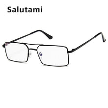 Load image into Gallery viewer, Luxury Famous Retro Modern Square Unisex Men and  Women‘s Sunglasses  With Alloy Metal Small Frame With Clear Double Bridge Men's Sunglasses
