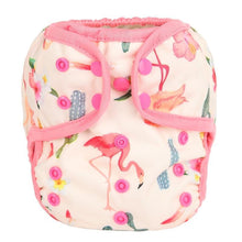 Load image into Gallery viewer, Baby Girl Pink One Size Cloth Diaper Cover Comfortable Nappy With Double Gusset Cartoon Designs Baby Boys Diapers
