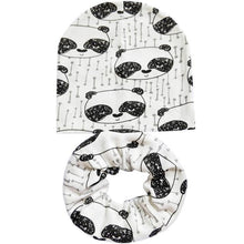 将图片加载到图库查看器，Modern Cartoon Cotton Baby Hat Winter Baby Girls Hat Newborn Boys Hats Kids Cap Scarf Set Children Beanies For Kids With Scarf
