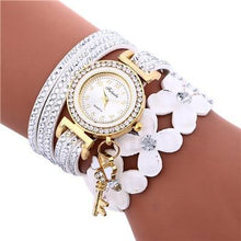 将图片加载到图库查看器，Women watches New luxury Casual Analog Alloy Quartz Watch PU Leather Bracelet Watches Gift For Female and Women
