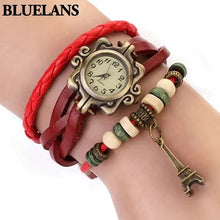 Load image into Gallery viewer, 2018 New Beautiful Girl Lady Hot Vintage Women's Eiffel Tower Quartz Leather Bracelet Wrist Watch  1GOR 6T45 C2K5W

