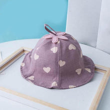 将图片加载到图库查看器，Baby Sun Hat Heart Print Baby Boy/Girl Hat Outdoor Kids Bucket Hat Children Hat Baby Beach Caps Beanie For Girls
