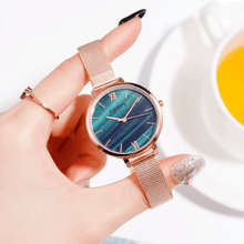 Load image into Gallery viewer, Luxury Set Watch Women Rose Gold Water Drill Bracelet Watch Jewelry Ladies Female Hour Casual Quartz Wristwatches For Women and Girls

