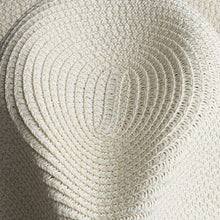 Load image into Gallery viewer, LNPBD Summer fashion white flat brim wide brim women's strawhat women's jazz fedoras hat sun-shading hat beach cap summer
