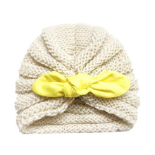 Load image into Gallery viewer, Handmade Knitted Winter Baby Hat for Girls Candy Color Enfant Baby Beanie Turban Hats Newborn Baby Cap
