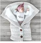 将图片加载到图库查看器，Newborn Infant Baby Knit sleep bag Stroller envelope Blanket Winter Warm Swaddle Wrap Sleeping Bags
