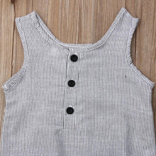 Load image into Gallery viewer, Newborn Baby Girl Boy Clothes Cotton Linen Sleeveless Button Bodysuit Outfits Set Jumpsuit Romper
