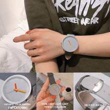 将图片加载到图库查看器，Modern Women Watch Gray Contrast Quartz Watch For Watch  Lovers Unisex Casual Modern Style
