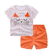 Load image into Gallery viewer, Modern Baby Short Sleeve Clothing Set For Boys And Girls Cotton Underwear SuitSummer Pajamas for Kids
